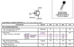 BF245C N J-FET 30V/10mA 0,3W 1MHz    TO92