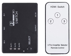 HDMI přepínač 3x HDMI 1080P PS3 s ovladačem  /HDMI switch/