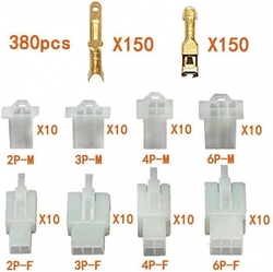 Sada konektorů faston 2,8mm, 2-3-4-6 pinů - 380ks