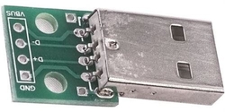 USB A, konektor na plošném spoji