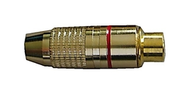 CINCH zdířka zlacená,kabel 4-5mm,červený proužek