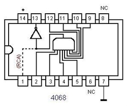 4068 - 8 kanál. NAND,AND, DIL14 /MHB4068/