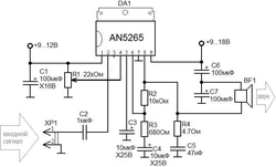 AN5265 - nf zesilovač 2,3W, SIP2-9