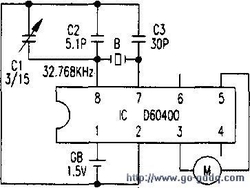 DG0400B - hodinový obvod, DIP8 /~SM5544/