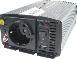 Měnič napětí 12V/230V 300W JYINS JYP-300, zásuvka EURO, čistá sinus.
