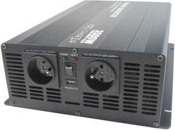 Měnič napětí 12V/230V 3500W, Soluowill NM3,5K, modifikovaná sinusovka