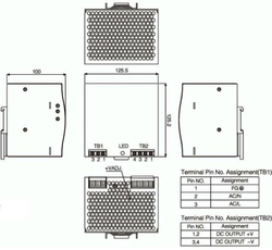 Průmyslový zdroj DR-240-12 12V=/240W spínaný na DIN lištu