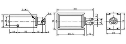 Elektromagnet tažný JF-1039B 12VDC, síla 25N, zdvih 10mm