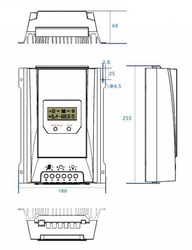 Solární regulátor MPPT Lumiax 4010-BT, 12-24V/40A s bluetooth