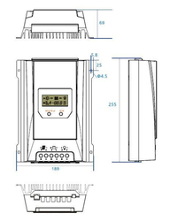 Solární regulátor MPPT Lumiax 4010-BT, 12-24V/40A s bluetooth