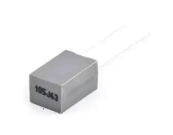1u/63V, foliový kondenzátor radiální, RM=5mm