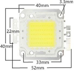 LED 50W Bridgelux bílá 6000K, 5500lm/1500mA,30-32V,120°