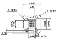 LED 10W Epistar, bílá 6000K, 1000lm/300mA, 120°, 26-28V