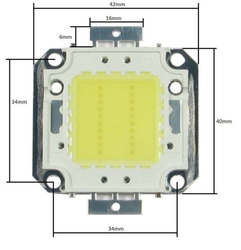 LED 30W Epistar bílá 6000K, 3300lm/900mA,30-32V,120°