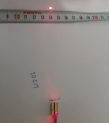 Laser s optikou 5mW 3V 650nm - červený