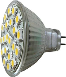 Žárovka LED MR16-21xSMD5050,bílá teplá,12V