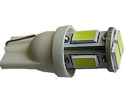 Žárovka LED T10 12V/2,5W bílá, 6xSMD5630