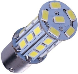 Žárovka LED BaY15D (brzd/obrys) 12V/6W bílá, 27xSMD5730