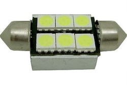 Žárovka LED SV8,5-8 sufit, 12V/2W bílá,CANBUS, délka 36mm