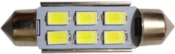 Žárovka LED SV8,5-8 sufit 36mm 12V/2W bílá, 6xLED5730