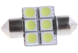 Žárovka LED SV8,5-8 sufit 31mm 12V/2W bílá, 6xSMD5050