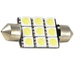 Žárovka LED SV8,5-8 sufit 36mm 12V/ 2,5W bílá, 9xSMD5050