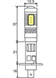 Žárovka LED H1 12V/4,5W, bílá, 8x SMD5630+3W