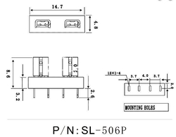 Pojistkový držák do DPS s pro autopojistky 11x9mm (mini)