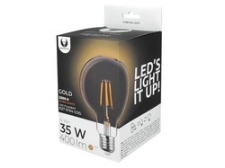 Žárovka LED E27 Filament G95 230V/4W, teplá bílá