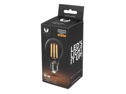 Žárovka LED E27 Filament A60 230V/4W, teplá bílá, kouřová