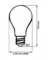 Žárovka LED TRIXLINE 8W E27 A50 studená bílá