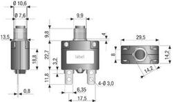 Nadproudový tepelný jistič KF-G-1 250VAC/10A