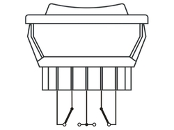 Tlačítko kolébkové ASW-01, (ON)-OFF-(ON)2pol. 12V/20A