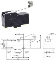 Mikrospínač Z-15GW2-B 250VAC/15A