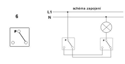 Vypínač č.6 pod omítku STANDARD 4FN 575 05.901 bílý