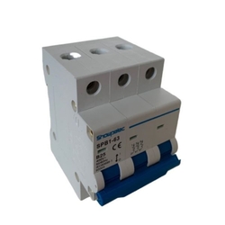 Jistič Showpelec SPB1-63 B25, 400V/25A/B 3fázový na DIN lištu