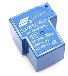 Relé Songle SLA-12VDC-SL-C 12V, přepínací kontakt 250VAC/30A