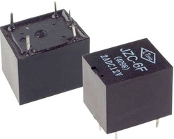 Relé JZC-6F1C (4098) 5V 28VDC/2A(230VAC/1A) 19x16x15mm