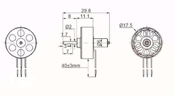 Motor 1811 bezkartáčový , 2000kV pro drony