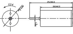 Motorek mikro CL820 8,5x20mm 3,7V/0,12A, 50000RPM levotočivý