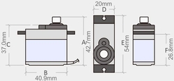 Servo MG945 360° 12kg, kovové převody