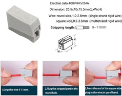 Rychlospojka PCT-111 se svorkou pro kabely 0,75-2,5mm2