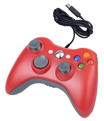 Drátový ovladač pro konzoli Microsoft Xbox 360 červená