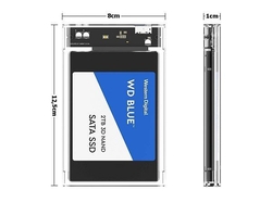 Externí box pro SATA 2,5” HDD s připojením na USB 3.0, transparentní
