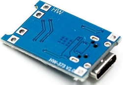 Nabíječka Li-Ion článku 1A s ochranou, modul s IO TP4056 (USB C)