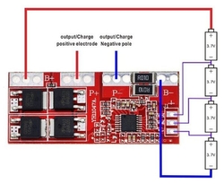 Ochranný obvod a balancér pro 4 Li-Ion články 18650, proud do 30A