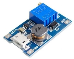 Napájecí modul, step-up měnič 2A s MT3608 s USB micro