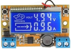 Napájecí modul, step-down měnič 5-23V/0-18V 2A, LCD displej