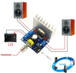 Zesilovač 2x20W s TDA7377, modul