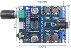 Zesilovač 2x45W, modul XH-M312 s TPA3118D2